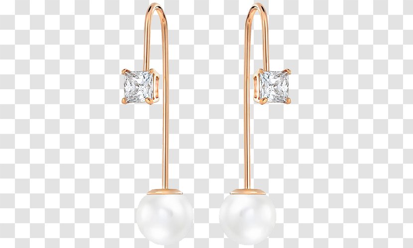 Earring Swarovski AG Jewellery Gold Plating Rhinestone - Necklace - Jewelry Pearl Transparent PNG