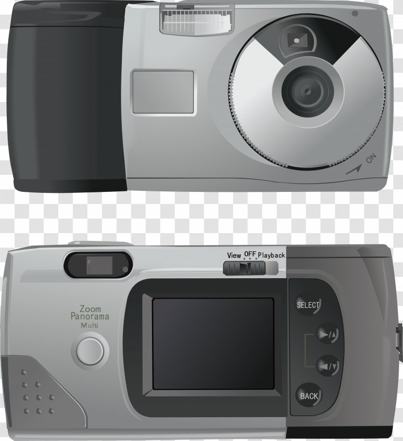 Digital Camera Clip Art - Electronics - Vector Transparent PNG