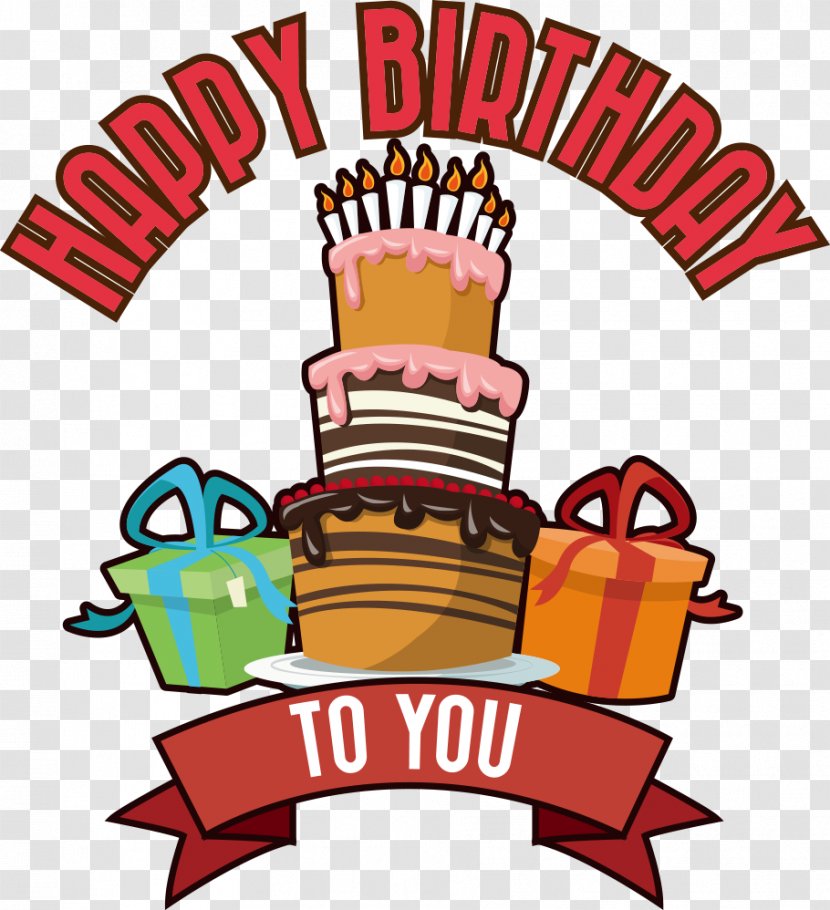 Birthday Cake Gift Clip Art - Area - Vector And Boxes Transparent PNG