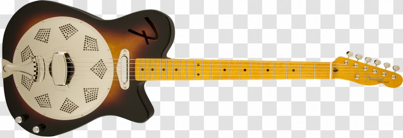 Resonator Guitar Fender Telecaster Musical Instruments Plucked String Instrument - Watercolor - Sunburst Transparent PNG