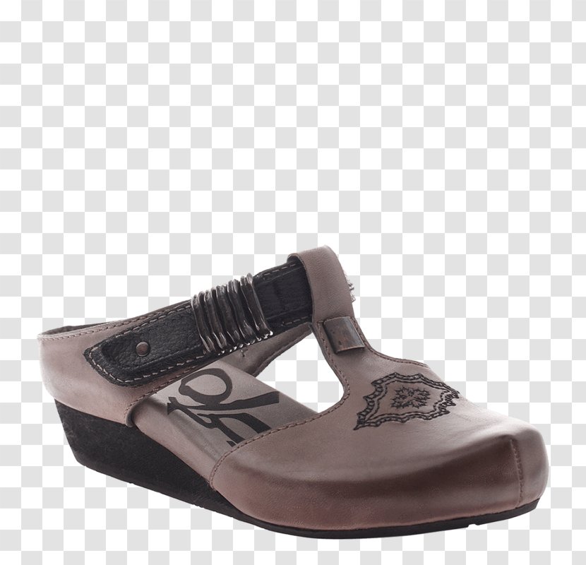Wedge Slip-on Shoe Leather Clog - Sandal Transparent PNG