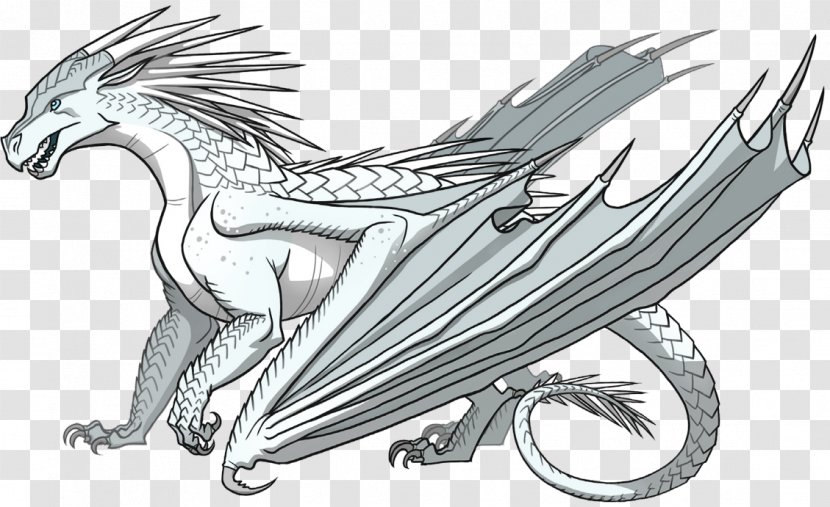 Wings Of Fire Coloring Book Dragon Breathing - Silhouette Transparent PNG
