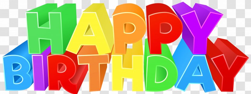 Birthday Clip Art - Happy Colorful Text Image Transparent PNG
