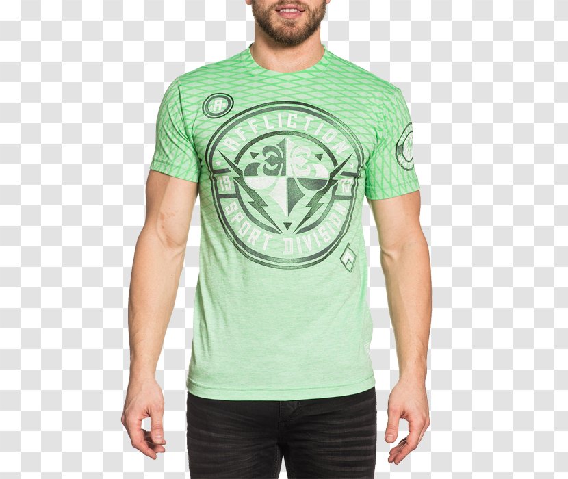 T-shirt Affliction Clothing Hoodie Crew Neck - Shoulder Transparent PNG