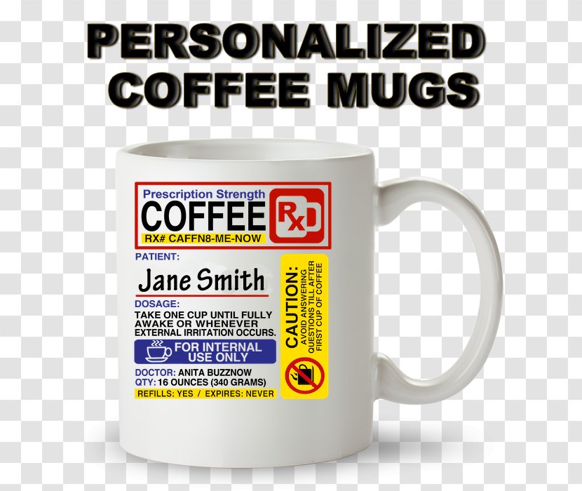 Mug Coffee Personalization - White Transparent PNG
