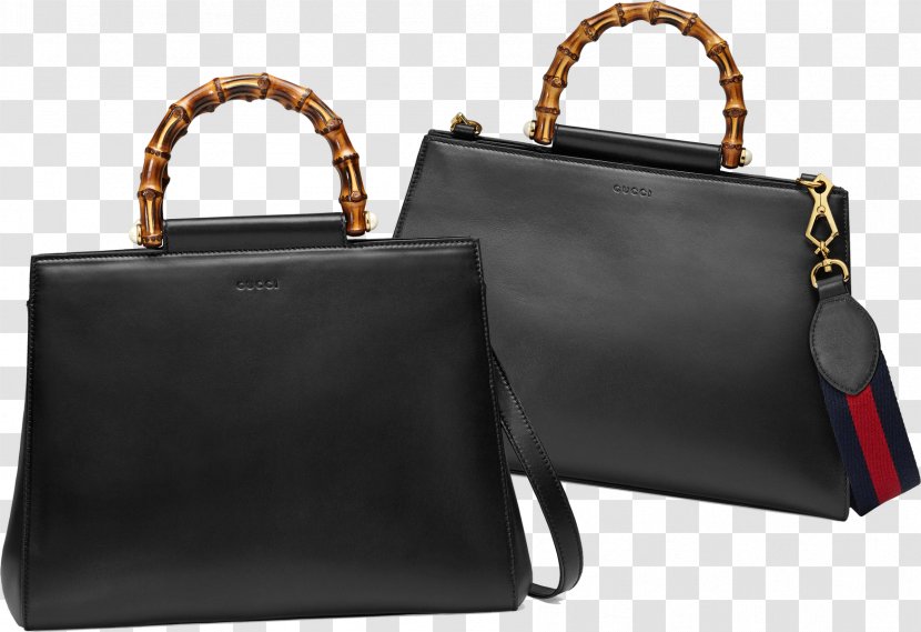 Handbag Gucci Leather Handle - Bag Transparent PNG