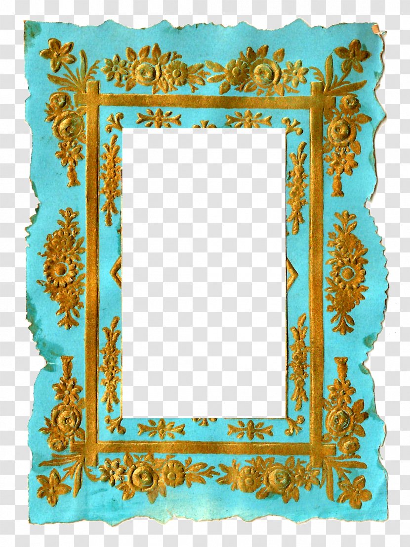 Picture Frames Clip Art - Website - Turquoise Vintage Cliparts Transparent PNG