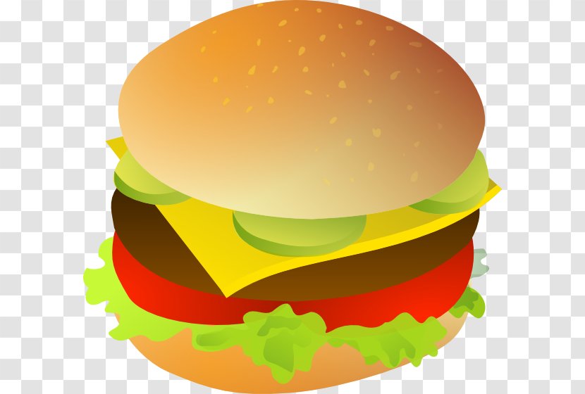 Hamburger Cheeseburger Chicken Sandwich Fast Food Junk - Table - Nuggets Clipart Transparent PNG