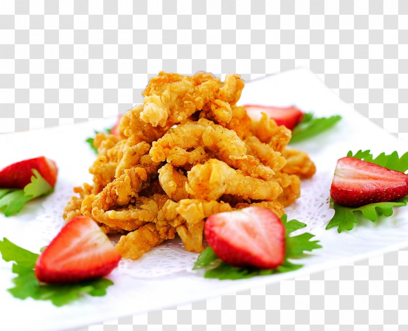 Taiwanese Fried Chicken Salt Meat - And Strawberries Transparent PNG
