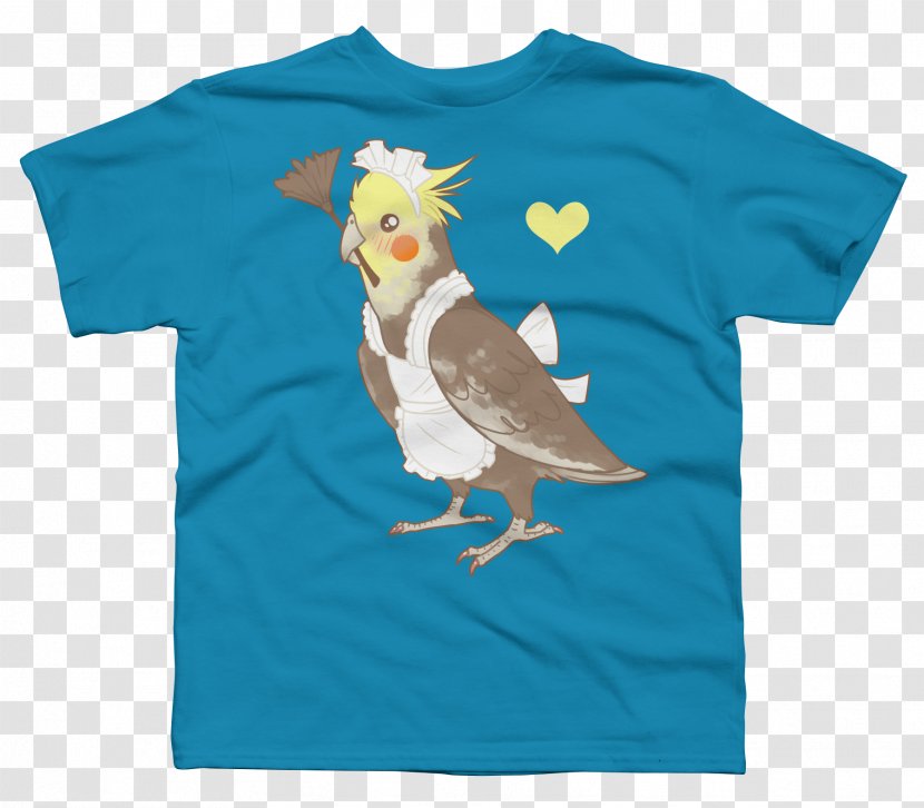 Printed T-shirt TeePublic Sleeve - Parrot - Cockatiel Transparent PNG