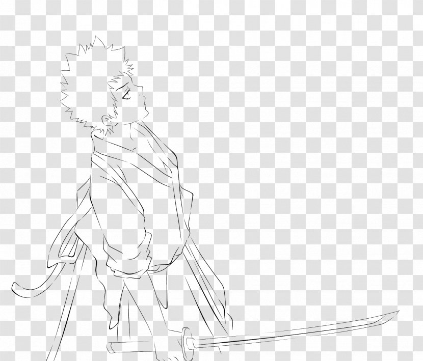 White Line Art Sketch - Drawing - Character Artwork Transparent PNG