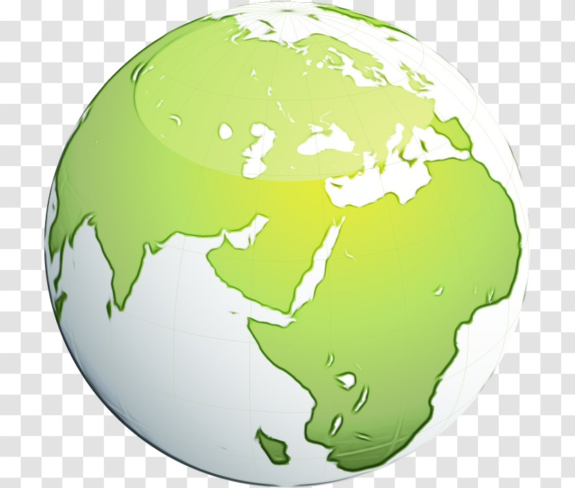 Green Globe Earth World Planet Transparent PNG