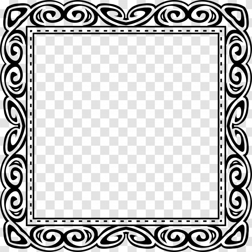 Picture Frames Borders And Clip Art - Monochrome Photography - Black Frame Transparent PNG