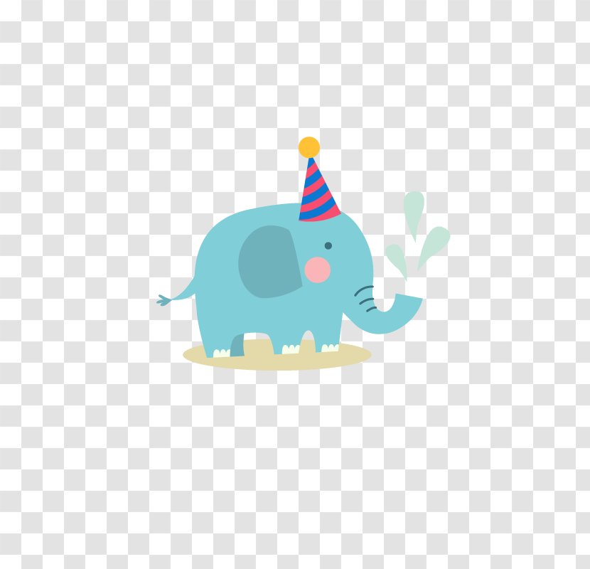 Elephant Euclidean Vector Adobe Illustrator - Artworks - Blue Infant Welcome Party Sticker Transparent PNG