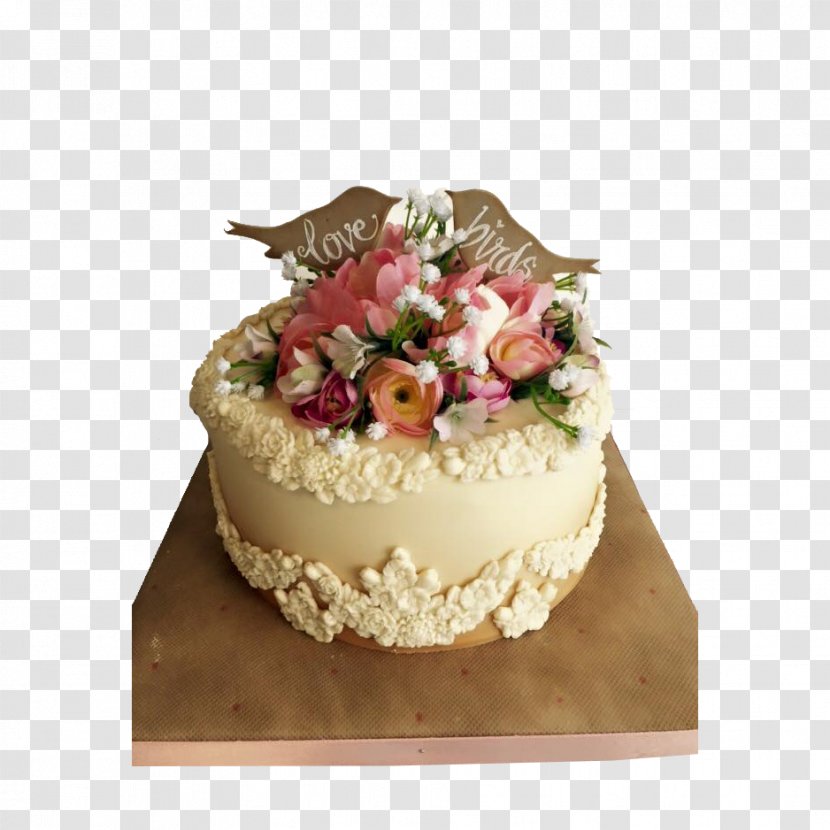 Sugar Cake Buttercream Torte Decorating - Dessert Transparent PNG