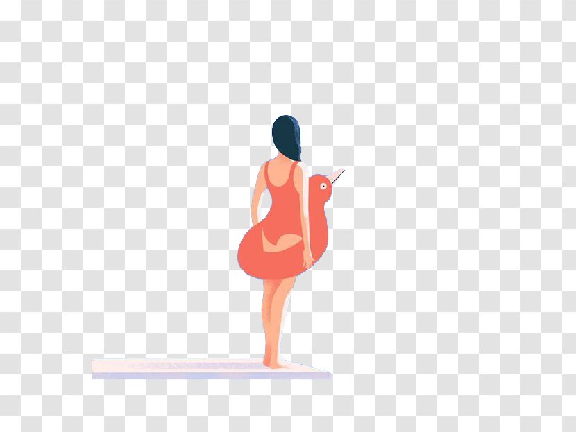 Cartoon Illustration - Shoulder - People Standing On The Springboard Transparent PNG