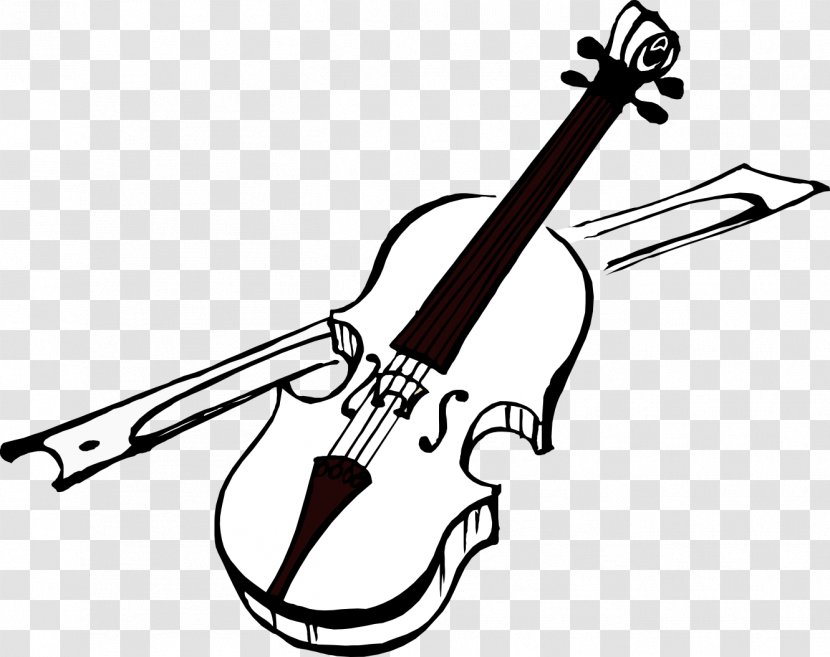 Violin Black And White Clip Art - Cartoon Transparent PNG