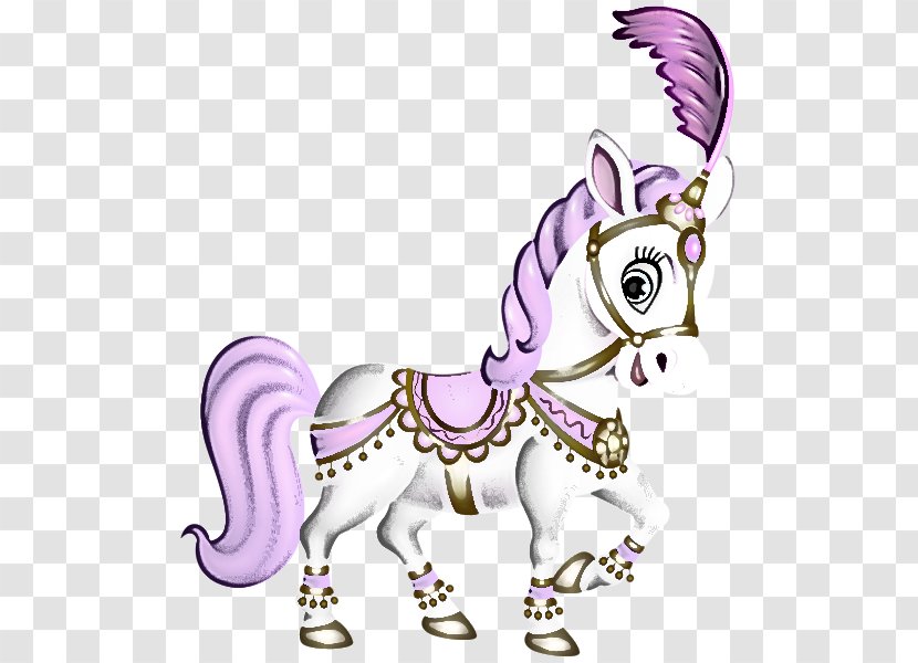 Animal Figure Clip Art Cartoon Fictional Character Violet - Tail Mane Transparent PNG