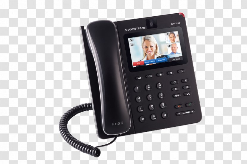 Grandstream Networks VoIP Phone Telephone Voice Over IP Videotelephony - Multimedia Transparent PNG