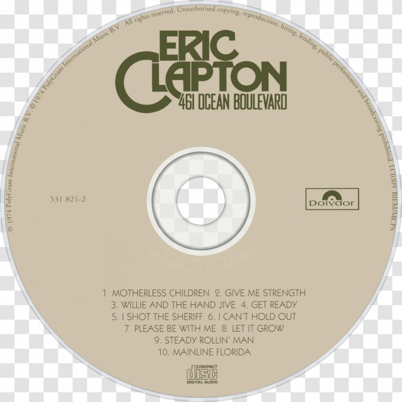 461 Ocean Boulevard LP Record Phonograph Another Ticket Eric Clapton - Watercolor - Cartoon Transparent PNG