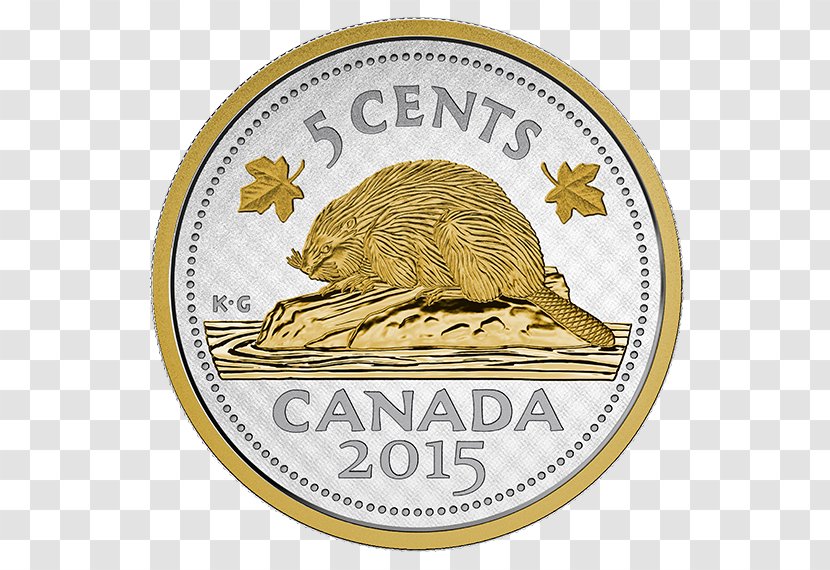 Canada Beaver Silver Coin Nickel - Proof Coinage - Gold Coins Transparent PNG