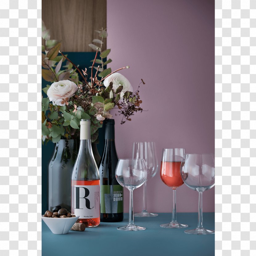 Wine Glass Champagne White Burgundy - Cut Flowers - Bouquet Roses Rose Table Bois Transparent PNG