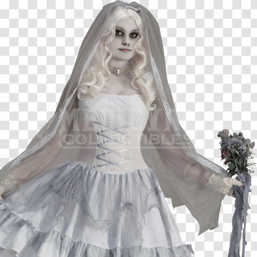 Victorian Era Halloween Costume Ghost Bride - Cartoon Transparent PNG