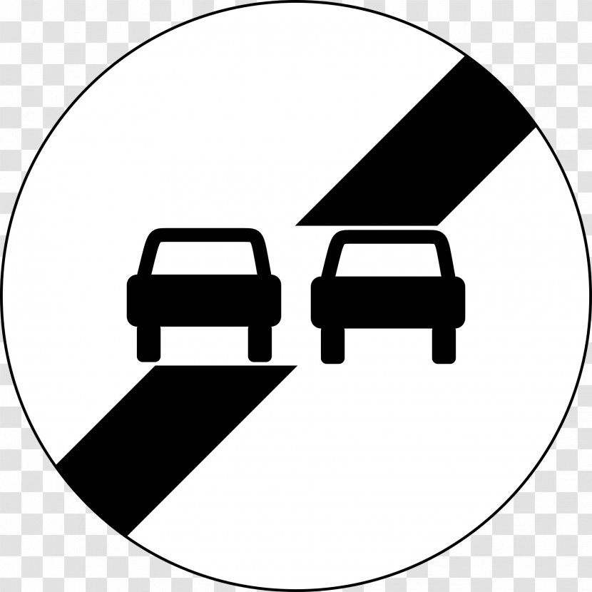 Car Traffic Sign Overtaking Vehicle Truck - Black - Signs Transparent PNG