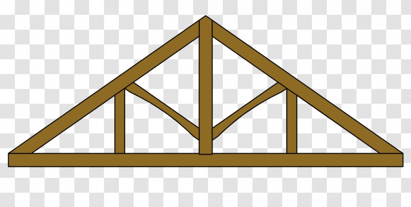 King Post Timber Roof Truss - Ceiling - Snow Drift Transparent PNG