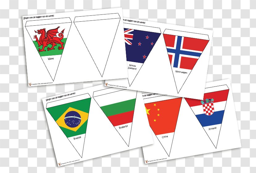 Paper Game Wales Graphic Design - Material - Bunting Flags Transparent PNG