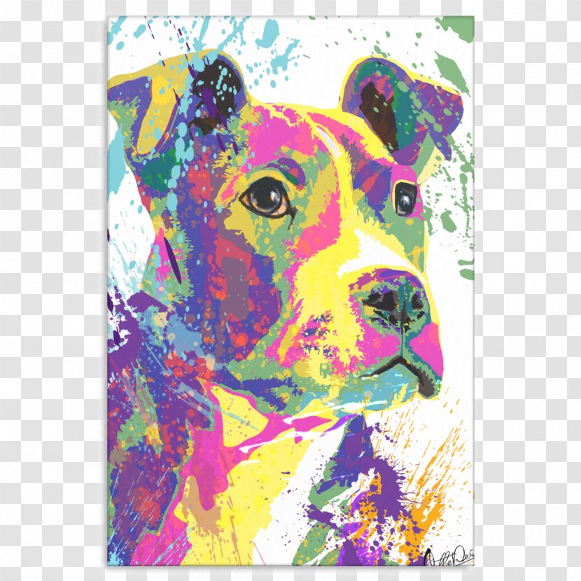 Dog Modern Art Acrylic Paint Painting Transparent PNG