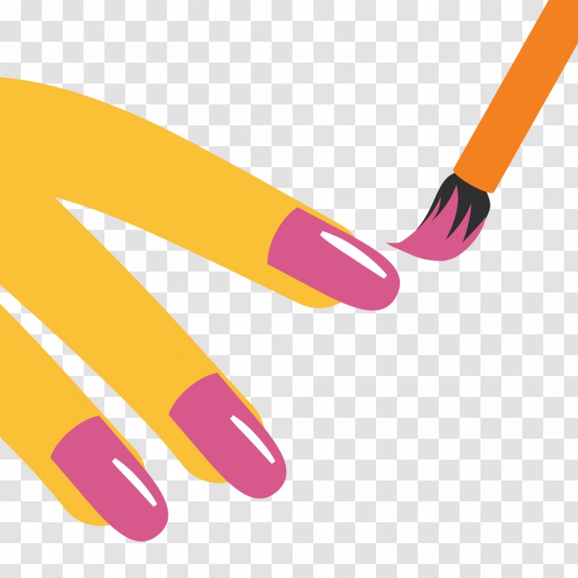 Nail Polish Emoji Art Manicure - Hand Transparent PNG