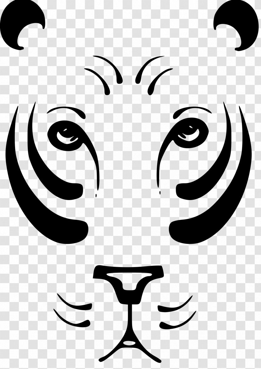 Lion Tiger Black Panther Drawing Clip Art - And White - Lions Head Transparent PNG