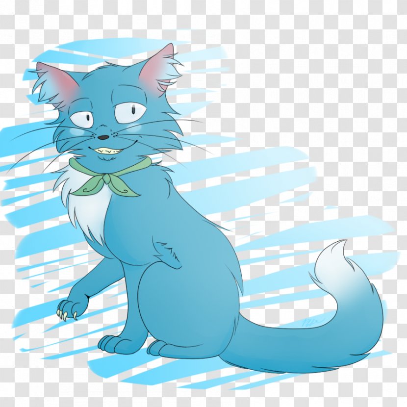 Whiskers Domestic Short-haired Cat Clip Art - Blue Transparent PNG