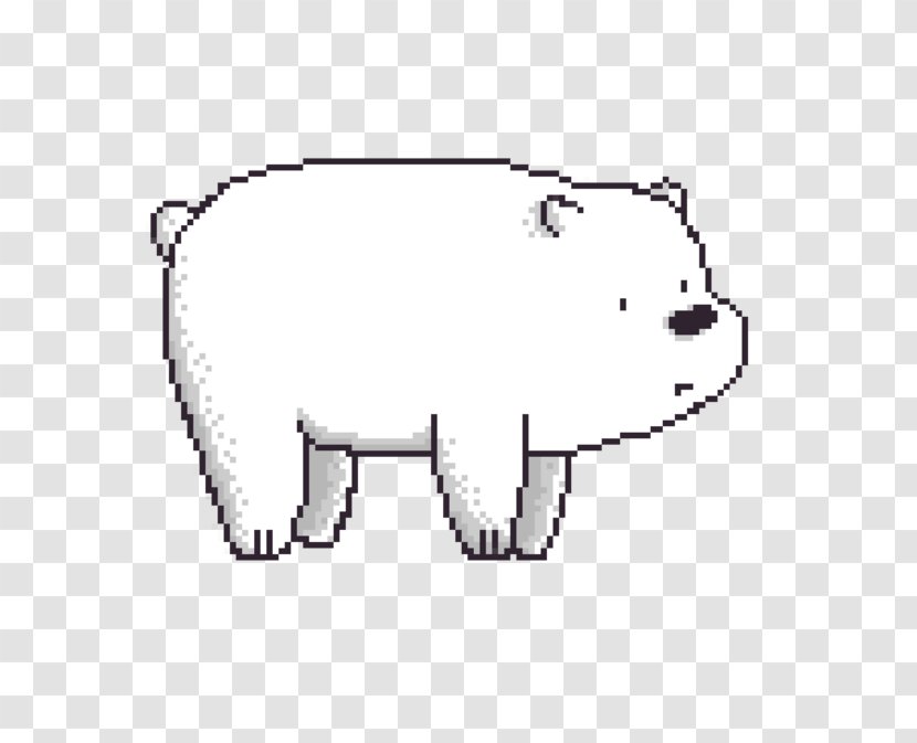 Polar Bear PowerVocab Word Game Pixel Art Clip - Pig Transparent PNG