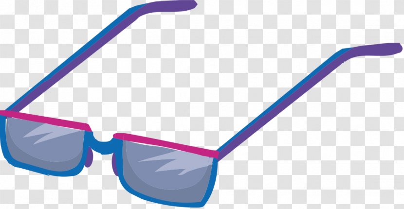 Cartoon Sunglasses - Magenta - Transparent Material Transparent PNG