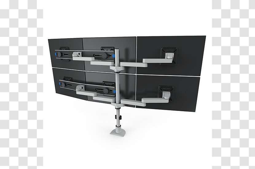 Arms Computer Monitors Multi-monitor Monitor Mount Liquid-crystal Display - Flat Mounting Interface - Office Furniture Transparent PNG