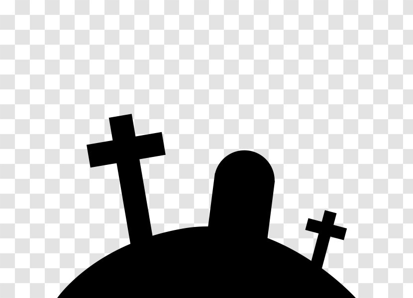 Cross Symbol Font Religious Item Line - Blackandwhite Silhouette Transparent PNG
