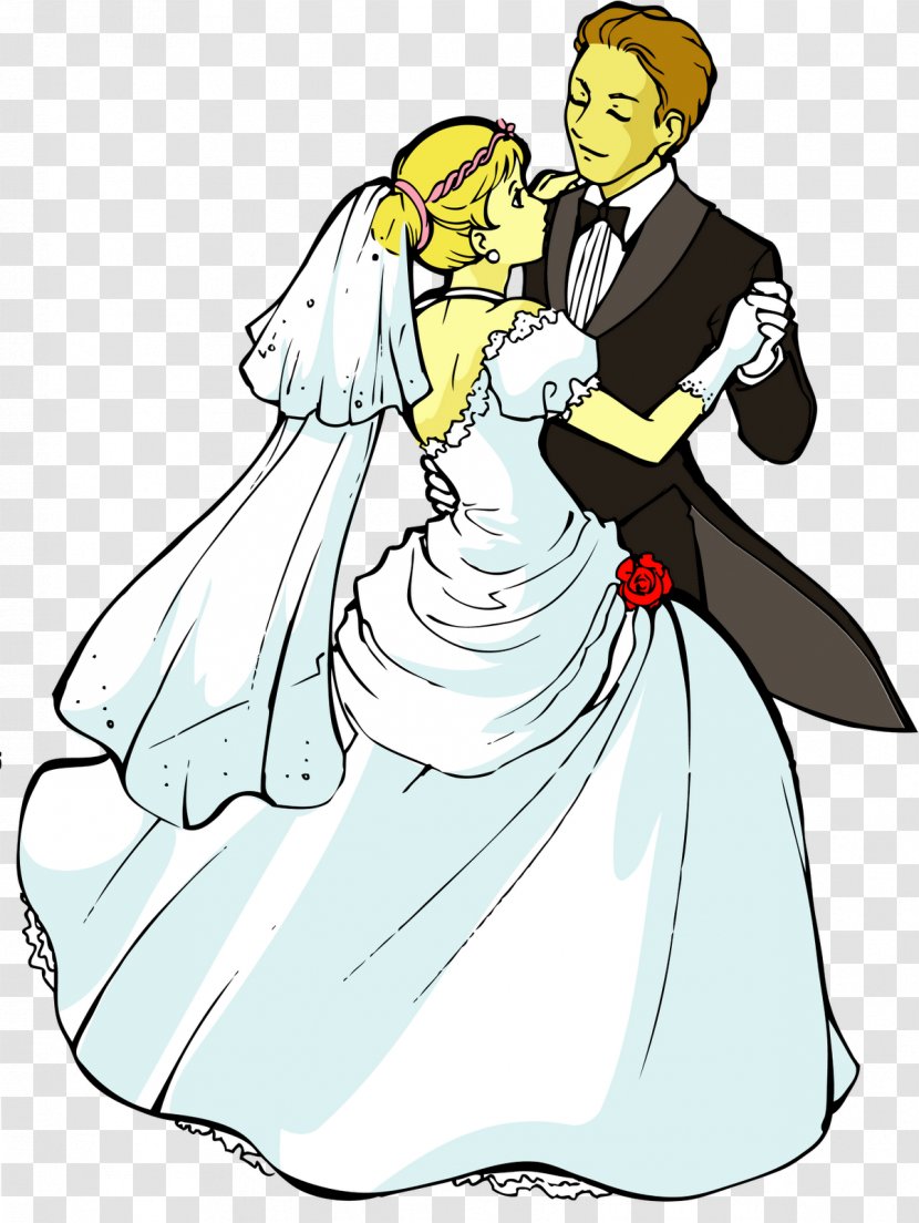 Christian Views On Marriage Wedding Invitation Clip Art - Cartoon - Couple Transparent PNG