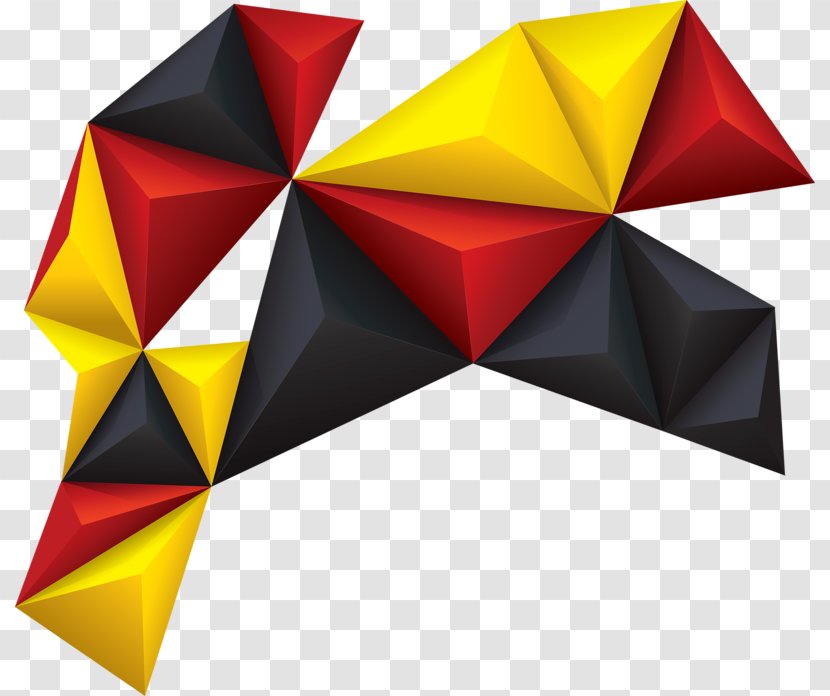 Polygon Mesh - Art Paper - Three-dimensional Cube Transparent PNG