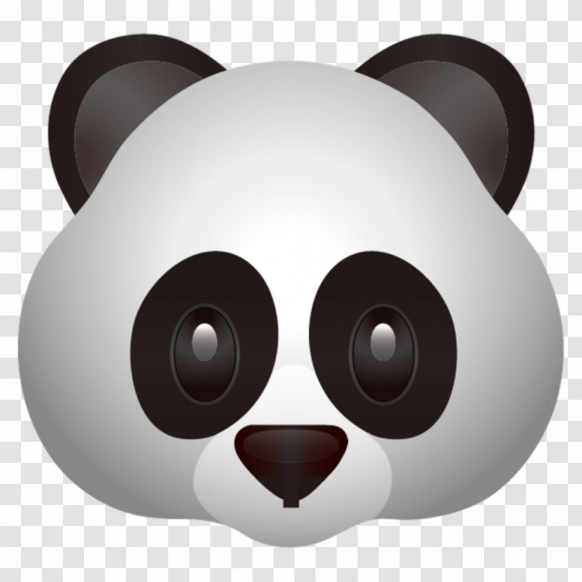 Giant Panda Emoji Sticker Emoticon Clip Art - Snout Transparent PNG