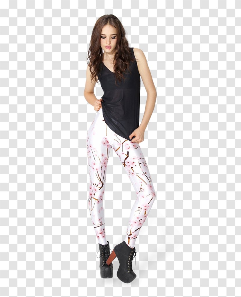Leggings Yoga Pants Clothing Cherry Blossom - Top Transparent PNG