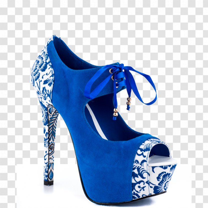 Product Design Cobalt Blue Heel Shoe - Lace Oxford Shoes For Women Transparent PNG