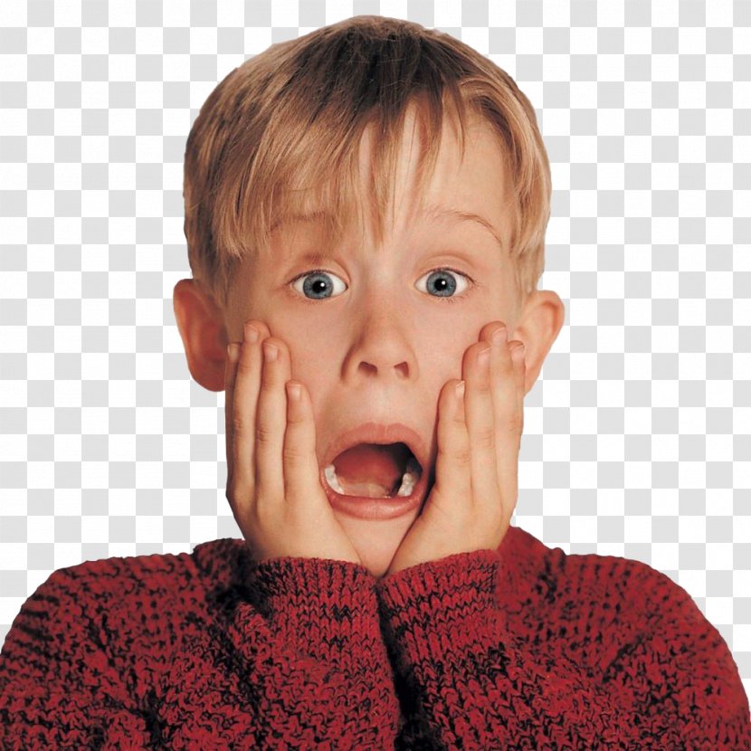 Home Alone Kevin McCallister Macaulay Culkin Peter Hollywood - Head - SUrprised Woman Transparent PNG