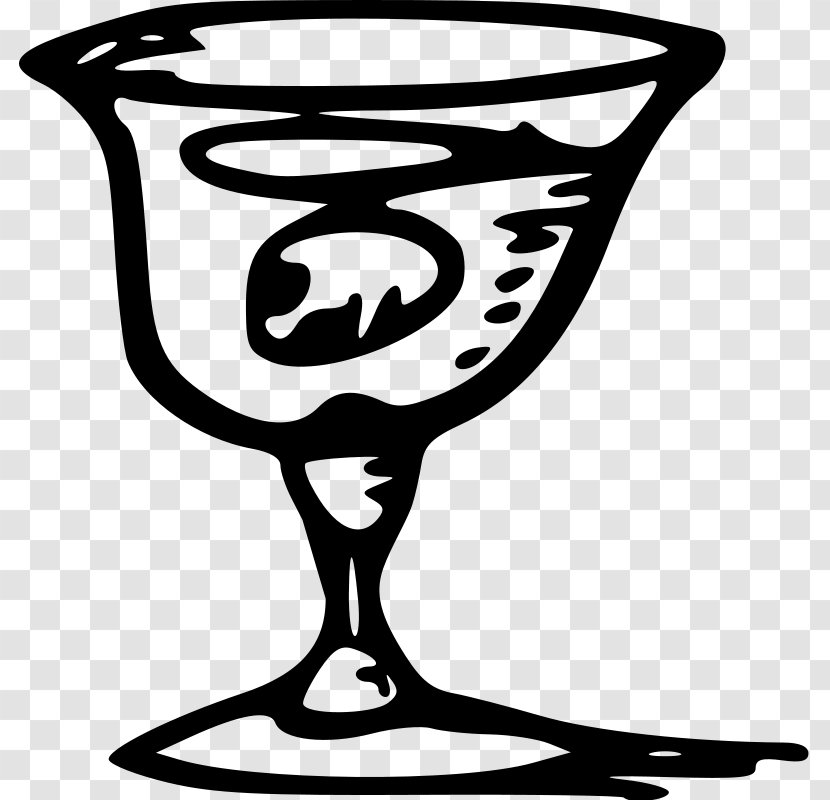 White Wine Glass Champagne Clip Art - Tableware Transparent PNG