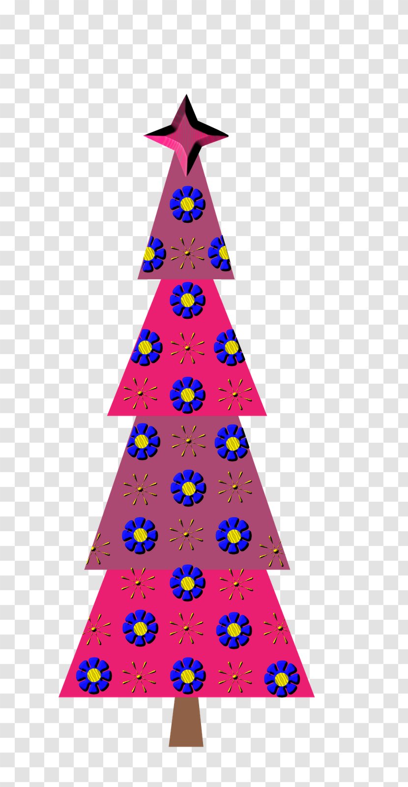 Christmas Tree Ornament Spruce Triangle - Decoration - Lady Transparent PNG