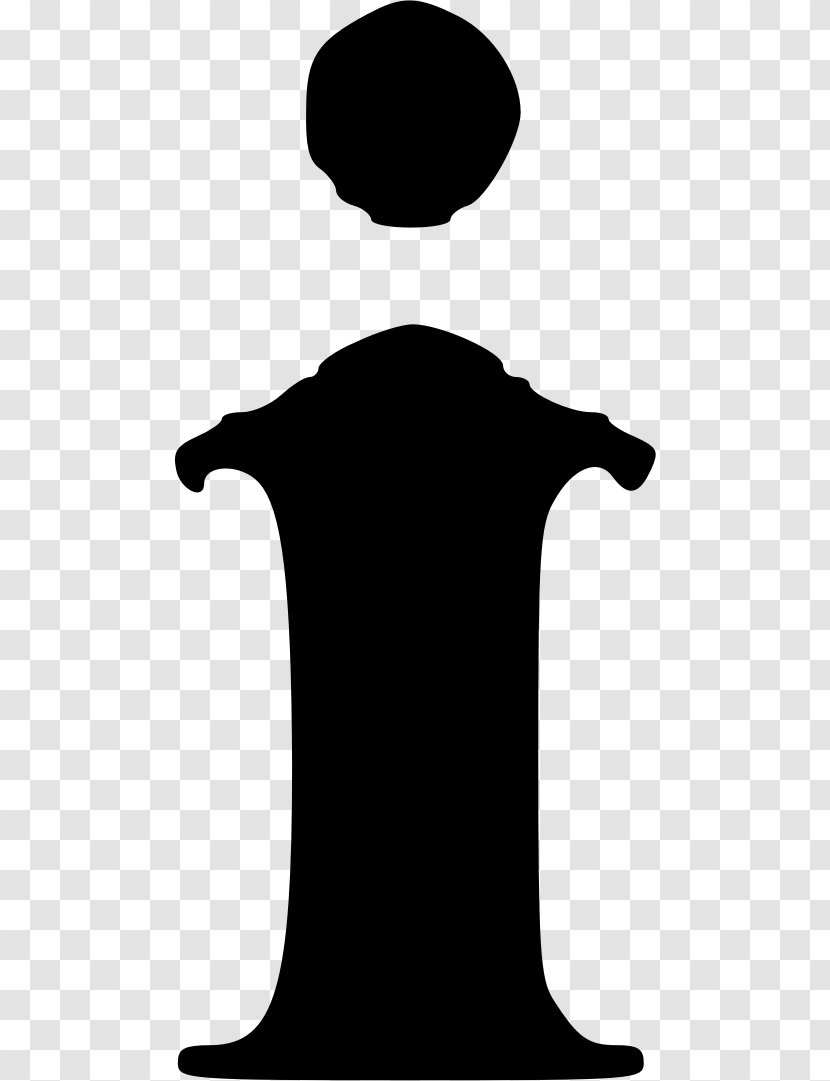 Silhouette Neck White Clip Art - Monochrome Photography Transparent PNG