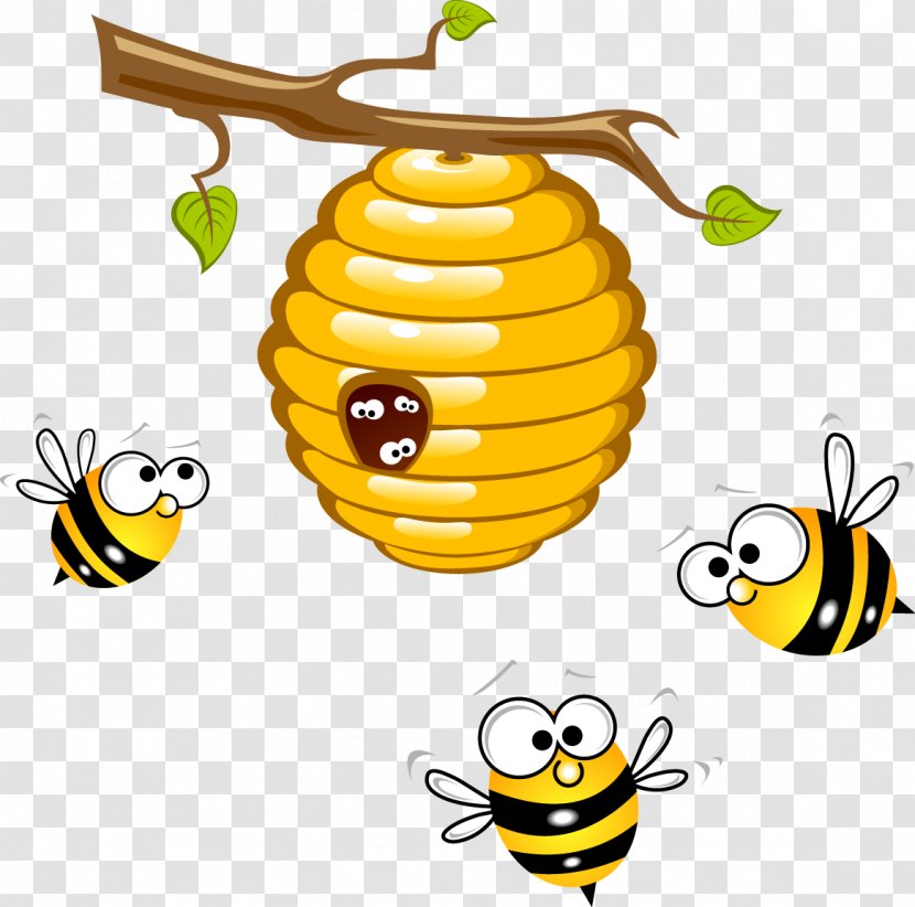 Beehive Honey Bee Clip Art - Free Content - Yellow Jar Vector Material Transparent PNG