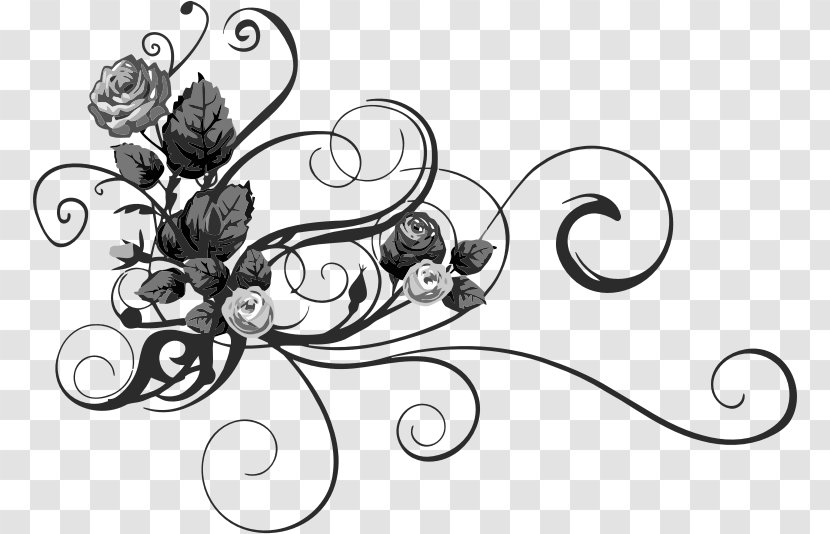 Flower Rose Clip Art - Drawing - Flourish Transparent PNG