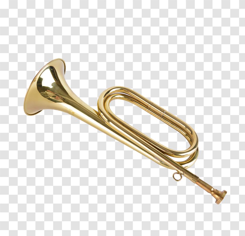 Bugle Saxhorn Trumpet Musical Instrument Brass - Tuba - Large Punch Material Transparent PNG